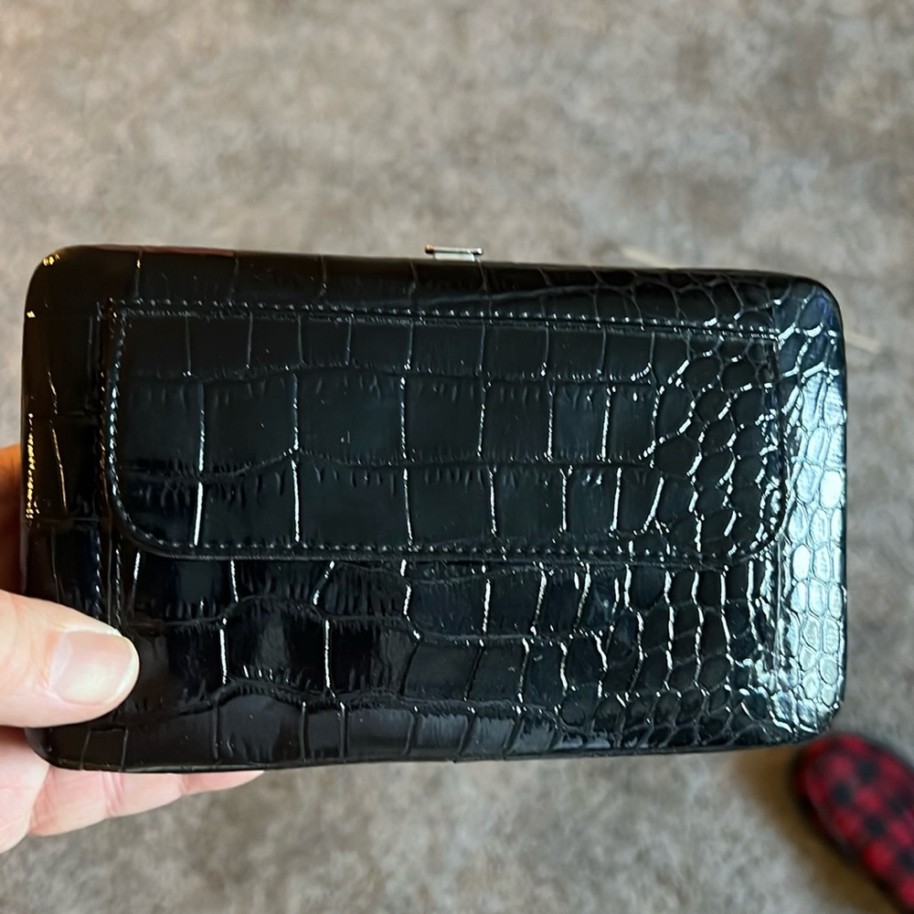 Nice leather clutch new without tags